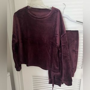 Primark purple velvet velour set